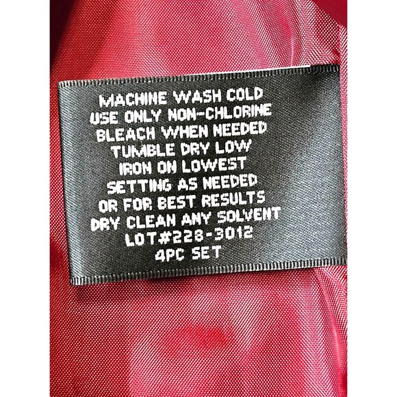 East 5th Womens Red Suit Set With Paisley Scarf & Nanotex Fabric 16T - Picture 8 of 16